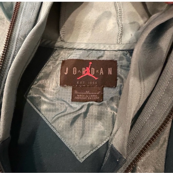 Jordan 23 Engineered Hoodie Men’s Medium Teal Blue Half Zip Pullover - Picture 2 of 10